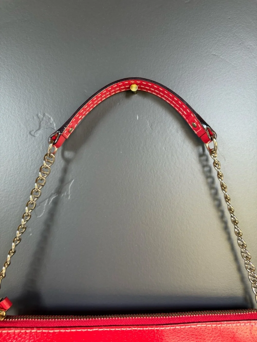 Kate Spade New York Wellesley Byrd Shoulder Bag Empire Red Pebbled Leather NWOT